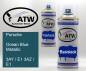 Preview: Porsche, Ocean Blue Metallic, 3AY / E1 3AZ / E1: 400ml Sprühdose + 400ml Klarlack - Set, von ATW Autoteile West.